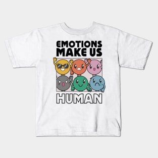 Emotions make us human - kawaii emoji Kids T-Shirt